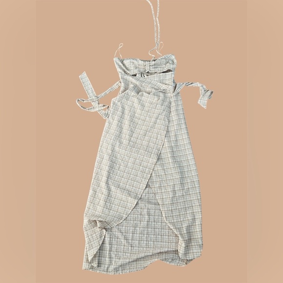 MABLE Checkered Beige and White Dress, size M. - Picture 1 of 10